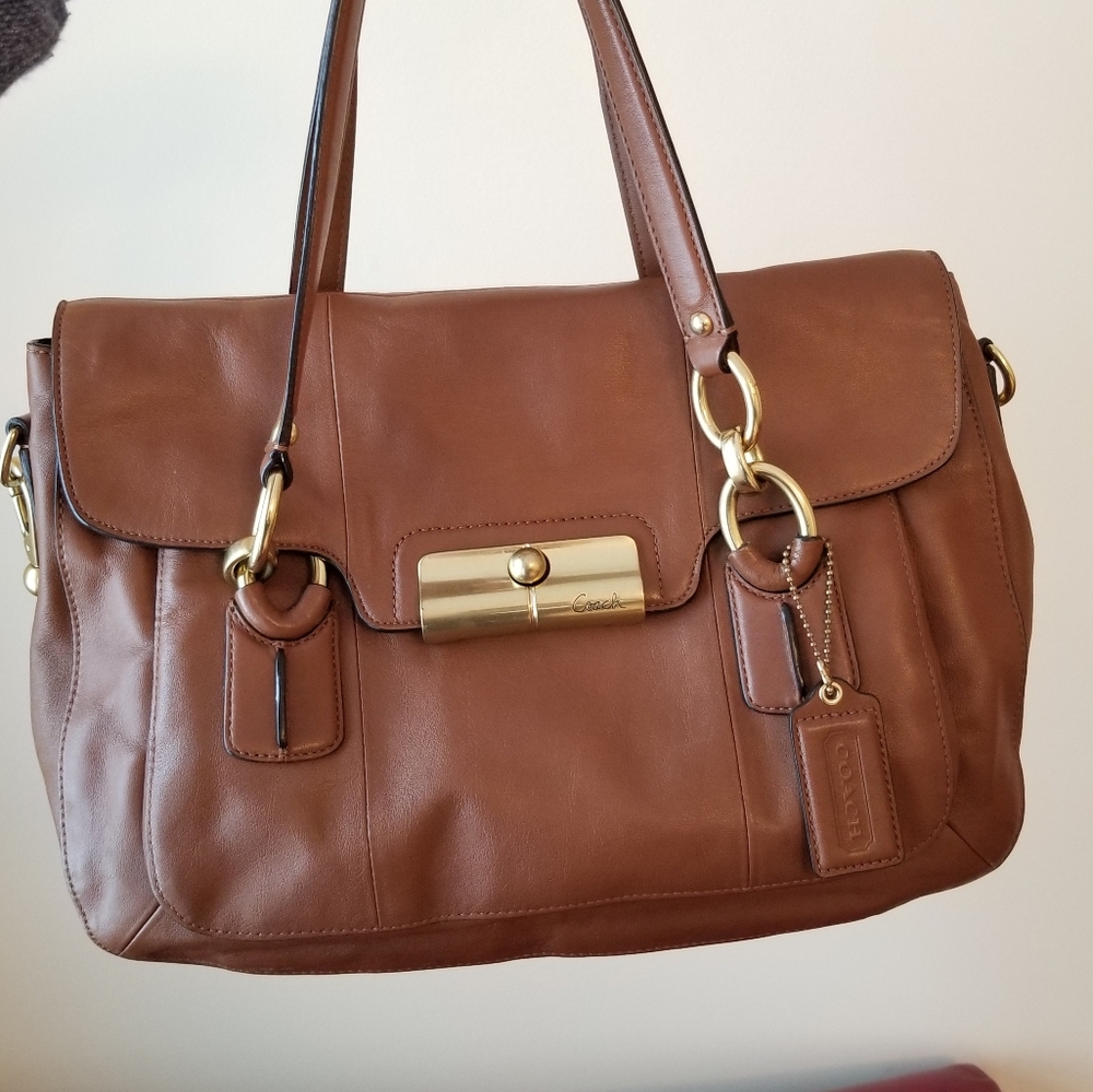 Coach No E1126-18277 Brown Leather Satchel Bag